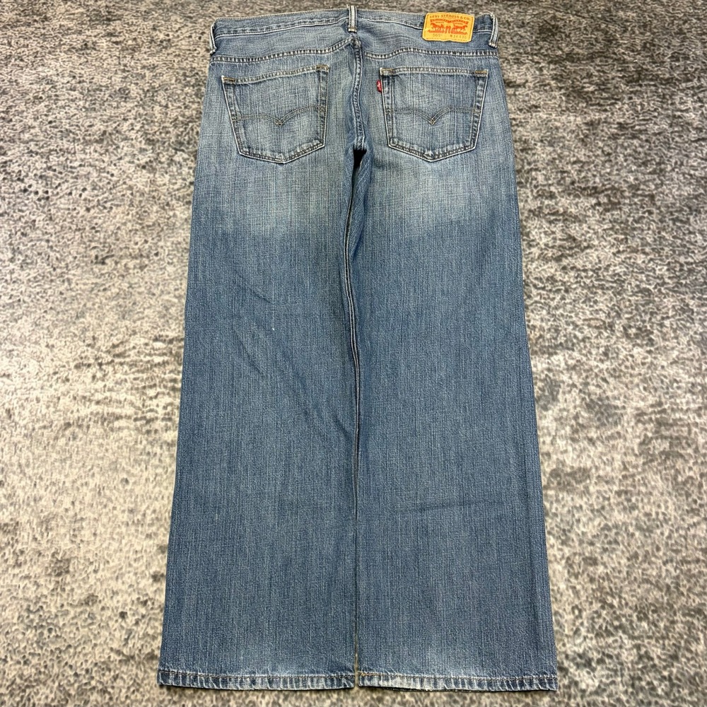 Levi's 569 Jeans Loose Straight Mens 36x29 Blue Faded Baggy Casual Denim